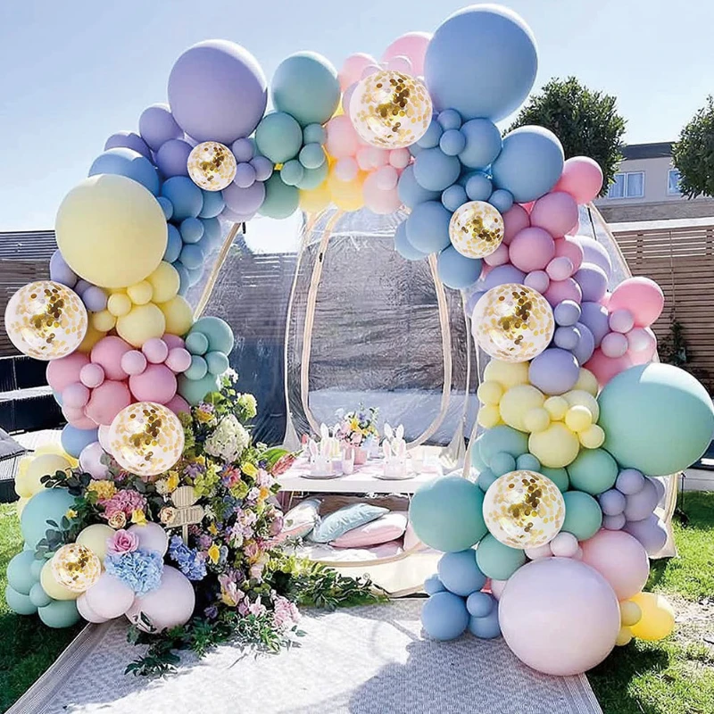 

115Pcs Romantic Macaron Multicolor Balloon Garland Arch Set Pastel Baby Shower Children Girl Boy Birthday Party Decoration