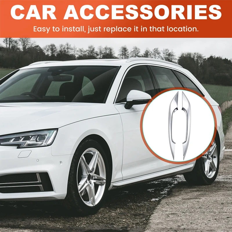 Хромированная накладка на переднюю внешнюю дверную ручку для A4 B9 Avant 2016-2023 A5 F5 Q5 FY