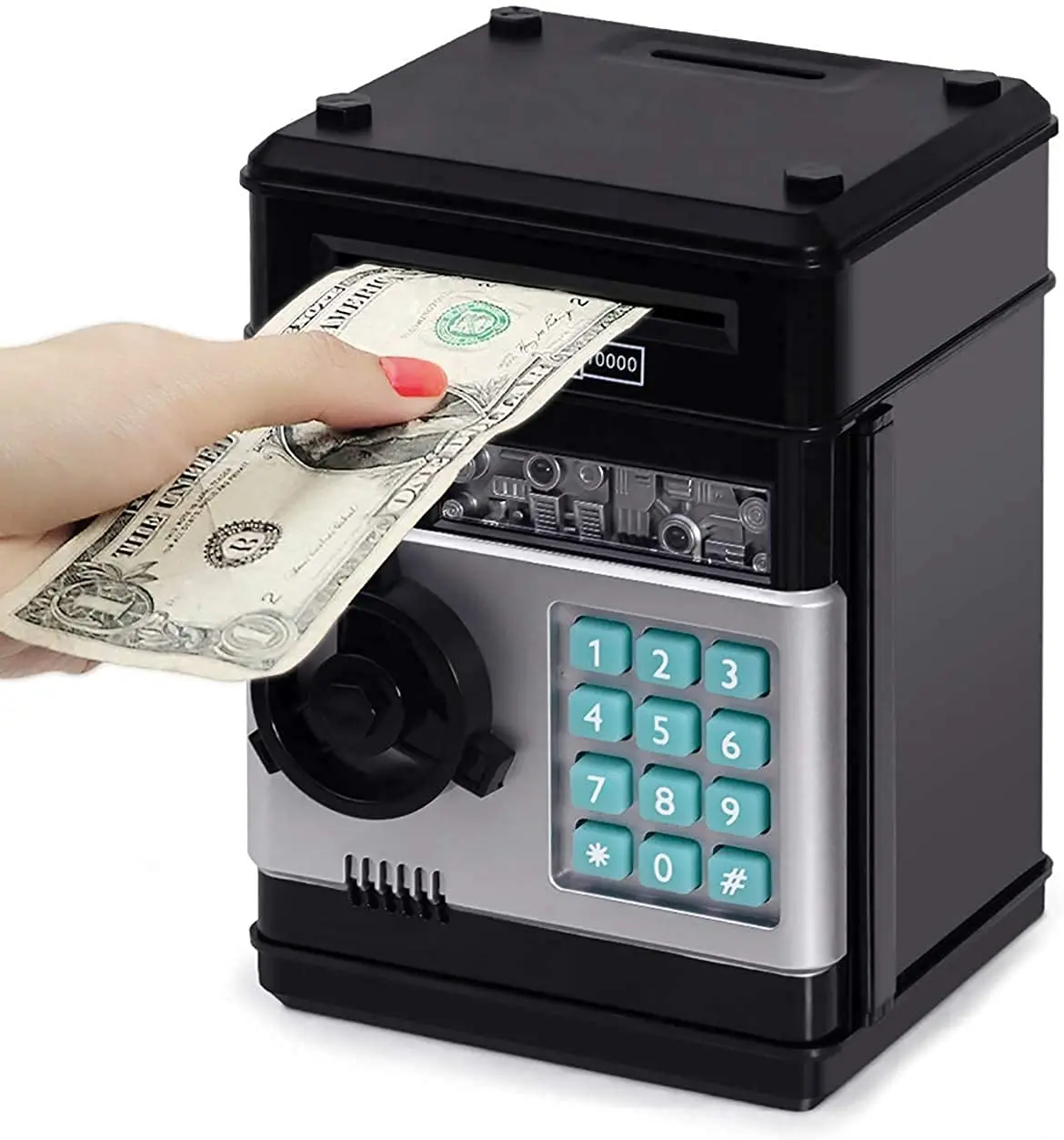 

Electronic Piggy Bank ATM Password Box Cash Coin Deposit Box ATM Bank Safe Deposit Machine Children's Christmas Gifts