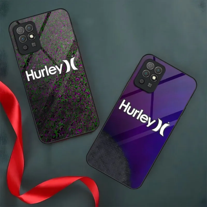 

Hot Brand Hurley Phone Case For Huawei P10 P30 P9 P40 P50 P20 Y7 Y6 P Smart Honor 50 70 60 Toughened Glass