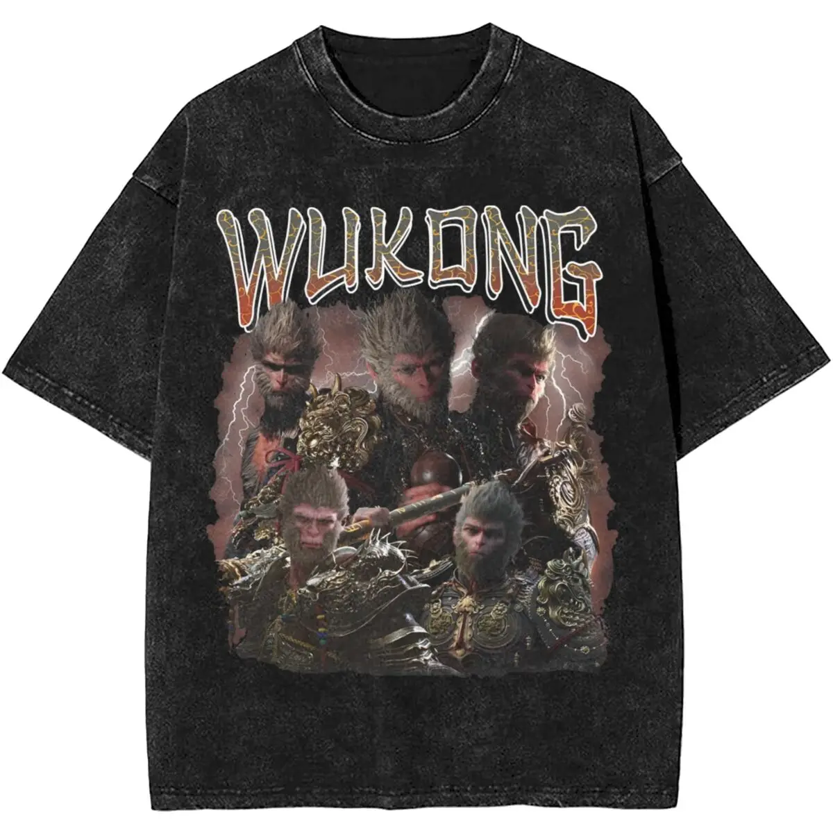 Черная игровая футболка Myth Wukong уличная одежда для мужчин и женщин 2024 новая