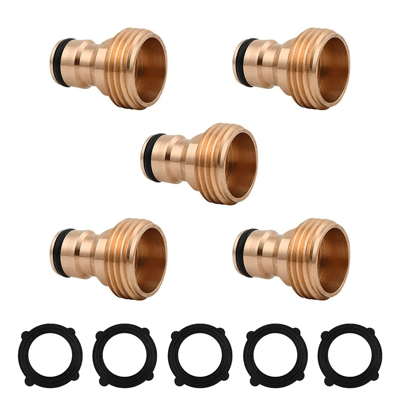 

Латунный быстроразъемный штуцер для садового шланга, 3/4 дюйма