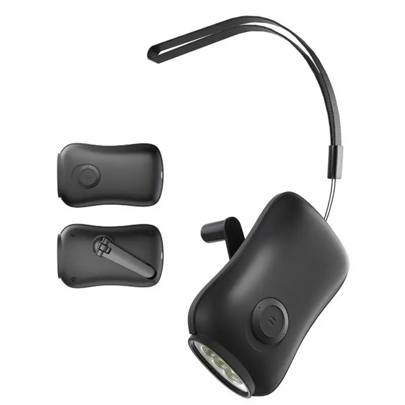 

Hand Crank Flashlight Rechargeable Hand Crank Lantern Disaster Prevention Bright Led Lighting Camping Waterproof Flashlight