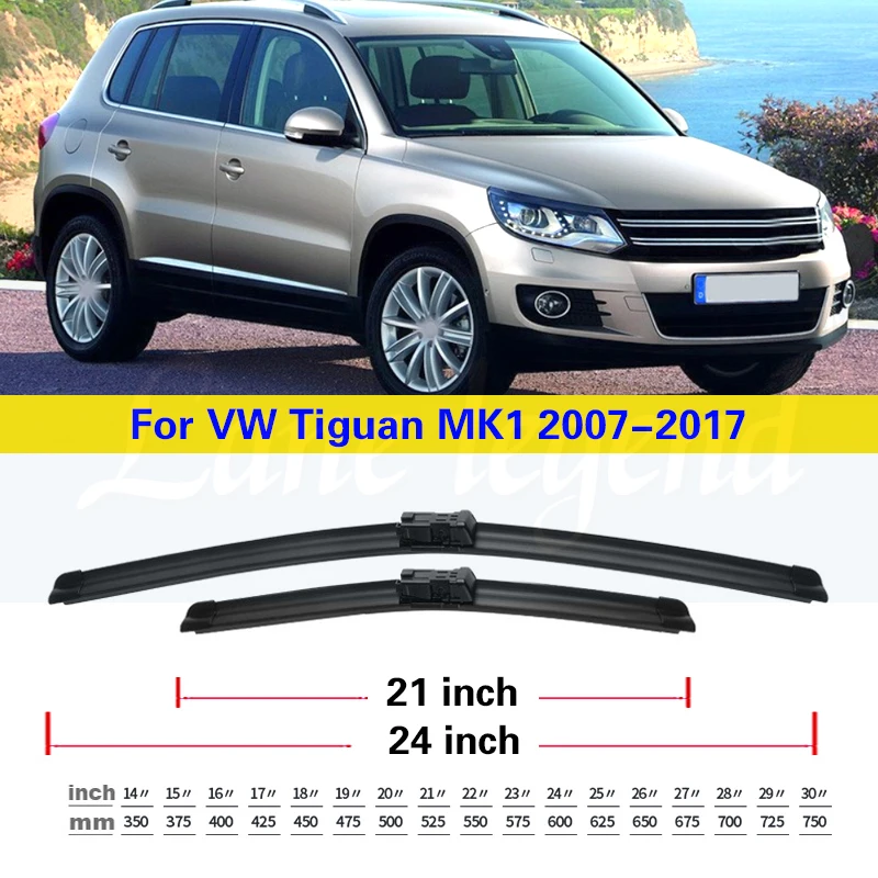 Набор стеклоочистителей LHD для VW Tiguan MK1 2007 - 2017 2016 2015 2014 2013 24 + 21 13 дюймов