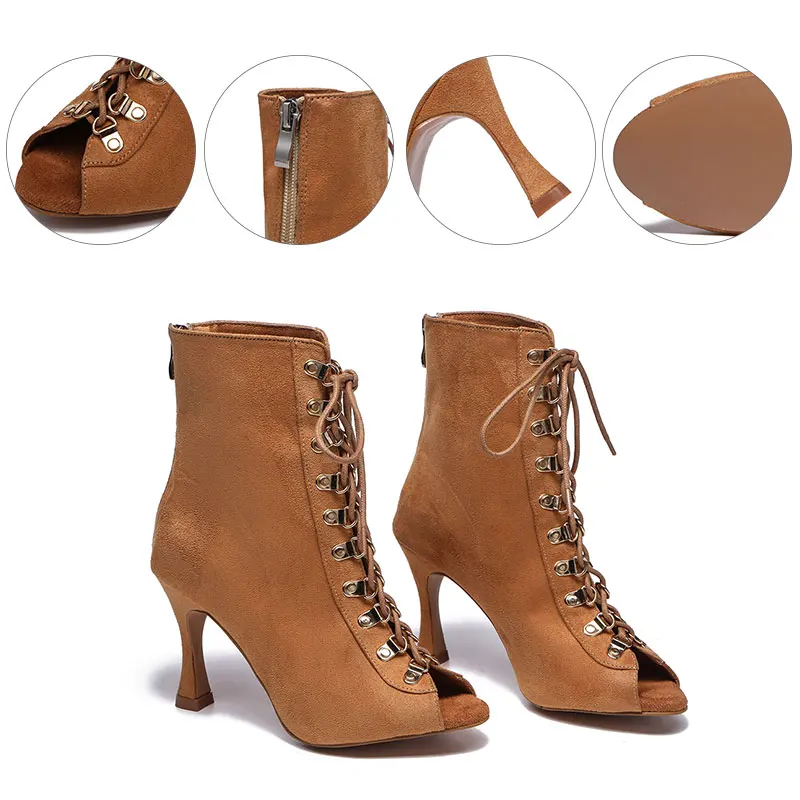 New Women's Fashion Party Woman Sexy stilettos High Heels Latin Women Latin dance heels Boots shoes Breathable For Ballroom