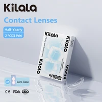 kilala contact lenses 2pcs diopters half yearly lens for vision diopter correction with degree 1 to 10 suitable for dry eyes