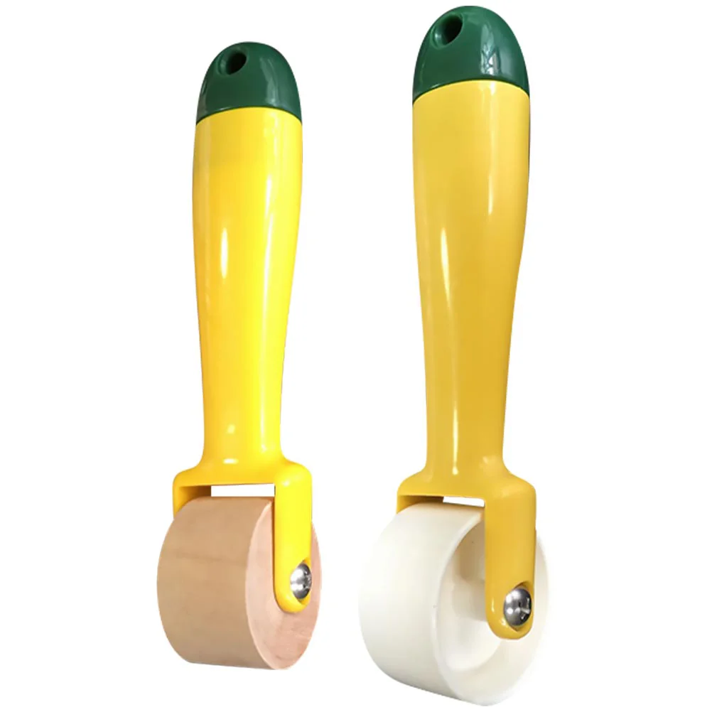 

2 Pcs Sewing Roller Home Decoration Vinyl Seam Roller Wooden Seam Roller Smooth Sewing Pressing Wheel Wood Ink Roller