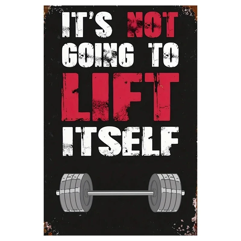 Винтажный постер из металлического сплава для фитнес-центру вдохновляющий