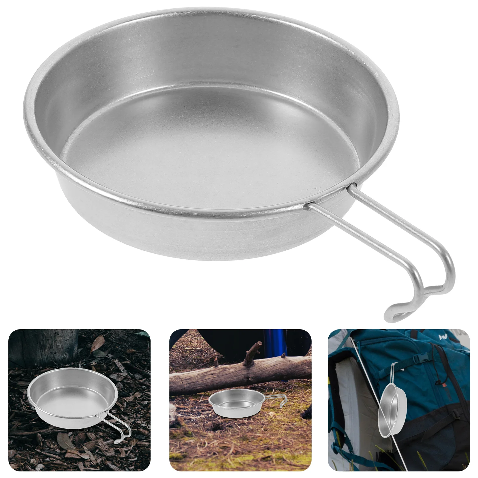 

Tableware Soup Bowl Handle Bowls Rice Kitchen Utensils Handles Cooking Camping Stainless Steel
