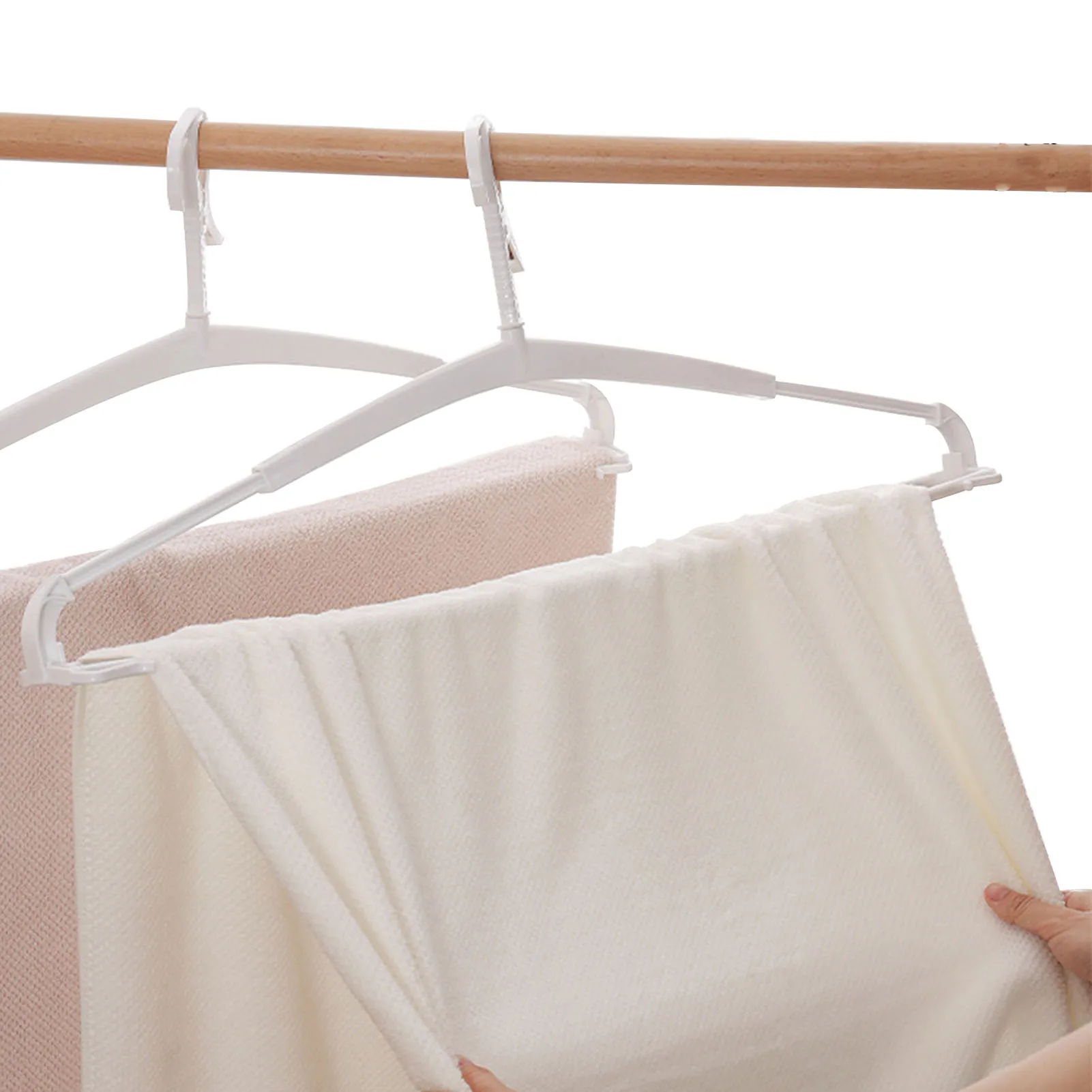 

Heavy Duty Hangers For Coats 2pcs Adjustable Hangers Suit Hanger Non Slip Heavy Duty Space-Saving Windproof Coat Hanger For Ever