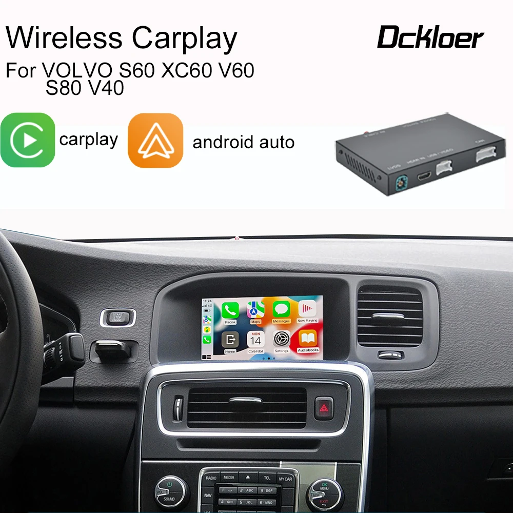 

Wireless CarPlay for Volvo S60 2014-2017 XC60 V40 V60 Android Auto Interface Mirror Link AirPlay Car Play Youtube Function