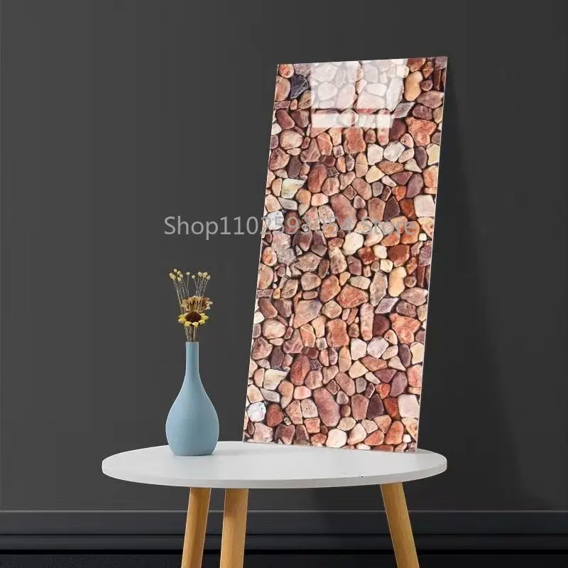 

Self-adhesive Wall Sticker 3d Flat Faux Tile Wallpaper Kitchen Grease Proof Pvc Wallpaper Bathroom Waterproof Wainscoting