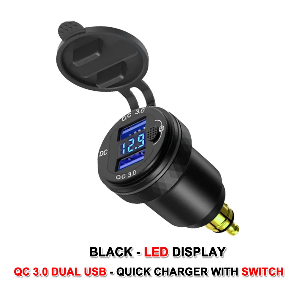 

Зарядное устройство для мотоцикла R1200GS с переключателем R1200RT R1150RT Type-C, двойное USB-зарядное устройство, аксессуары для BMW F800GS F800GT R1300GS ADV R12