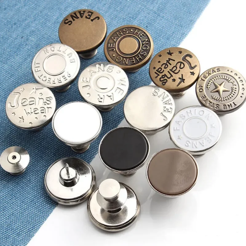 

Jeans Button Adjustable Removable Nail Free Metal Button Artifact Big Change Small Waist Button