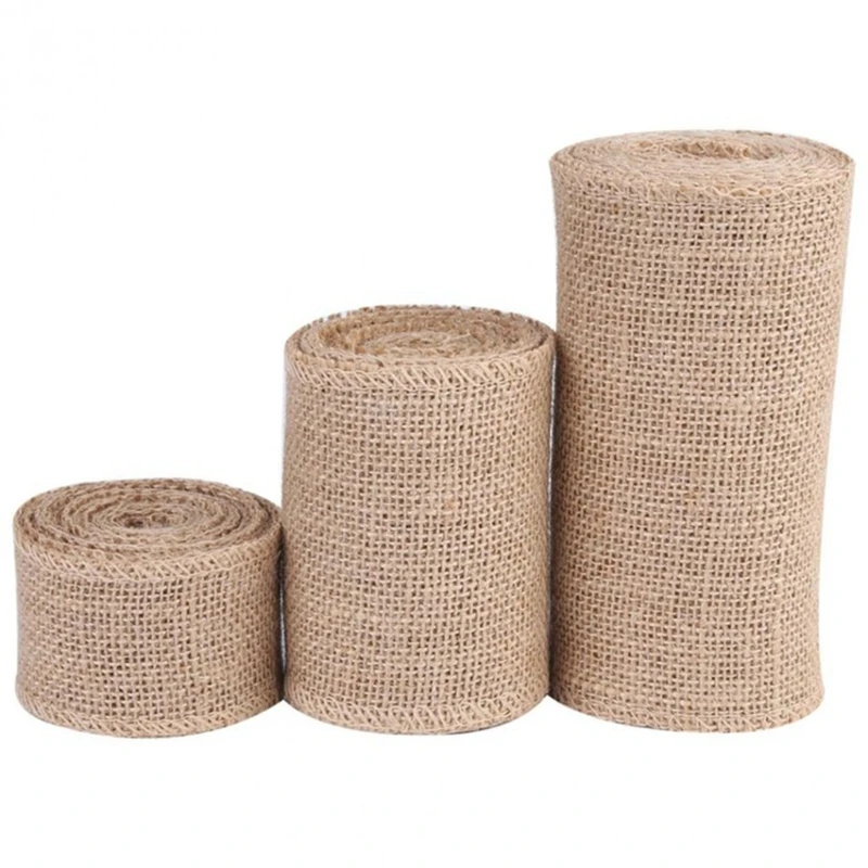 

Desktop Jute Table Runner Multifunction Table Cloth Ornament Accessory for Wedding Festival Holiday Party Decorations