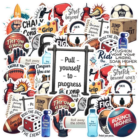 35 шт., тематические спортивные наклейки JESJELIU