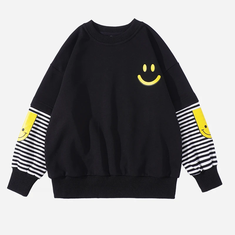 

Две одинаковые полосатые свитшоты с длинными рукавами для мальчиков с фальш-вставкой Весенняя приталенная рубашка для мальчиков уличная о...