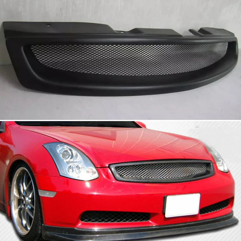 For Infiniti G35 Nissan Skyline coupe 2-Door 2003 2004 2005 2006 2007 Year Front Bumper Racing Grille Grill Body Kit Accessorie