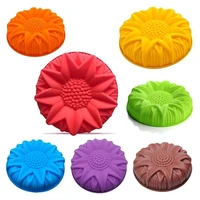 big silicone cake mold dessert molds large sunflower styling pastry moulds bake decorating toolscolor random