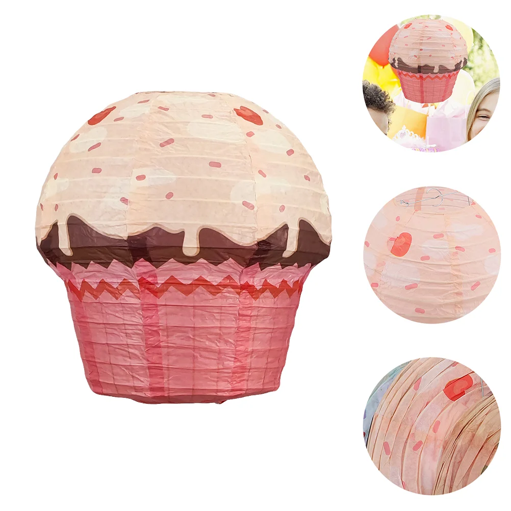 

Lantern Paper Lanterns Hanging Easter Decorative Cupcake Birthday Baby Shower Decor Folding Party Wedding Artificial
