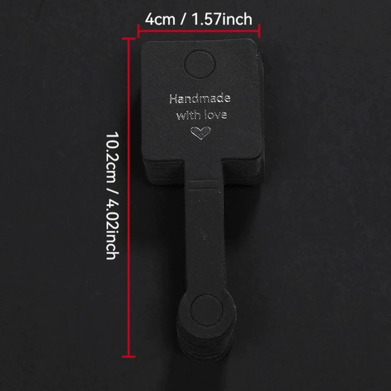 

50 Шт. Самоклеящихся Карточек Из Крафт-бумаги 4x10 См Для Упаковки Ювелирных Изделий — Держатели Для Демонстрации Ожерелий