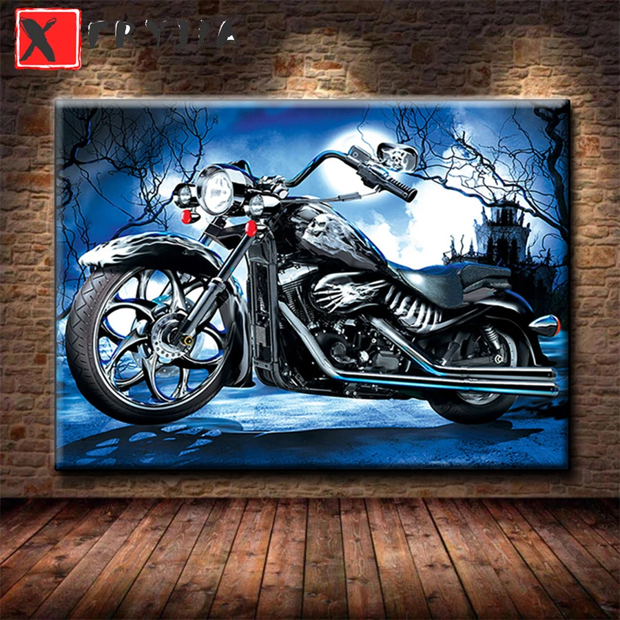 

Алмазная мозаика в стиле ретро мотоцикл Локомотив картина Стразы алмазная живопись вышивка крестиком вышивка настенное искусство