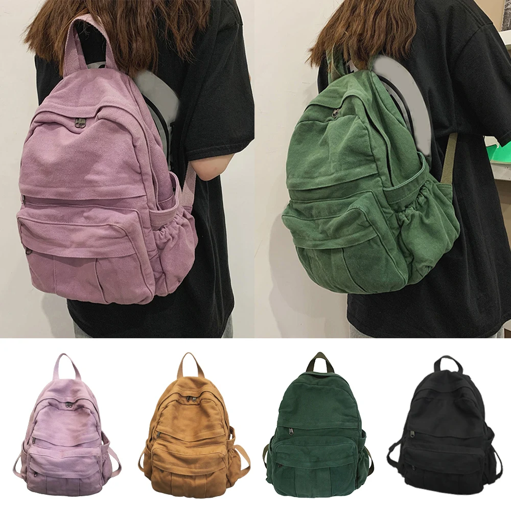 

Милый женский рюкзак, школьная сумка из ткани для девочек, модный винтажный женский рюкзак для студентов колледжа, холщовая женская сумка для ноутбука, дорожная сумка