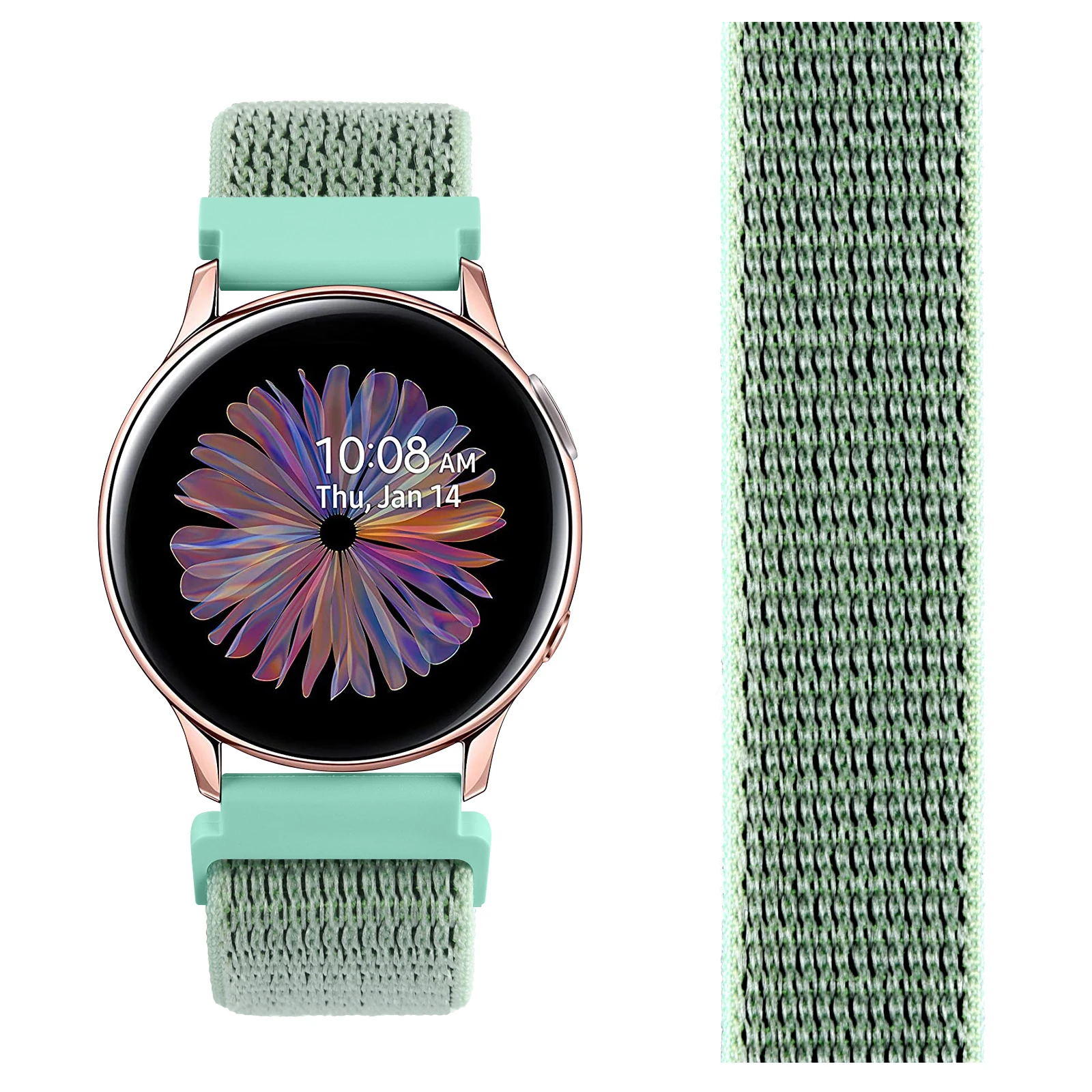 20mm 22mm Nylon Strap for Samsung Galaxy Watch 4 Classic/3/41mm/46mm/Active 2/Gear Sports Loop Watchband Huawei GT2/2e Bracelet