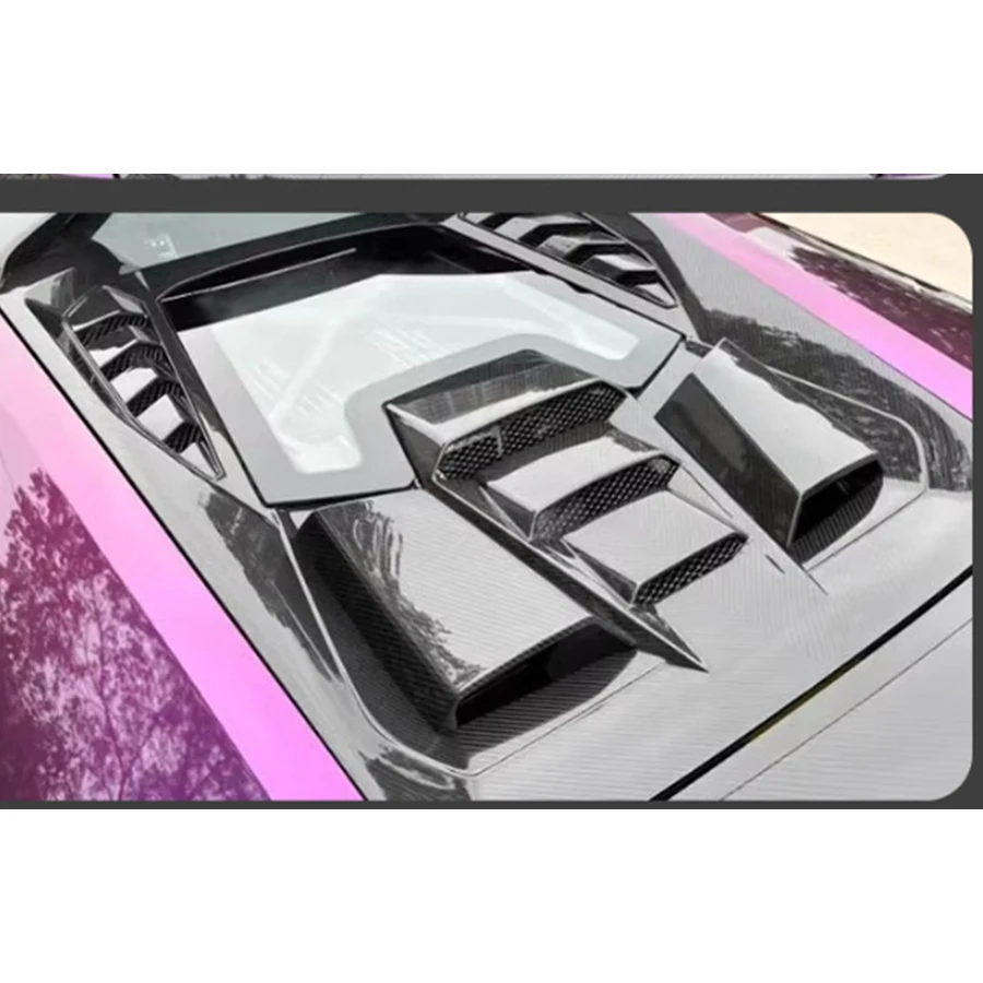 Фото Для Lamborghini Huracan LP580 LP610 580: карбоновый воздухозаборник на крышу, крышка двигателя, обшивка салона, автомобильные аксессуары №5