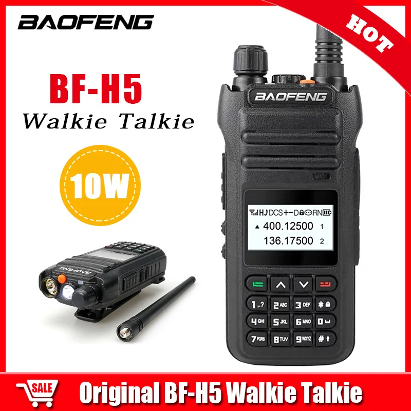 

BAOFENG Original BF-H5 Two Way Radio 10W High Power Dual Band Walkie Talkie Handheld Transceiver BF-8000D Portable Radios