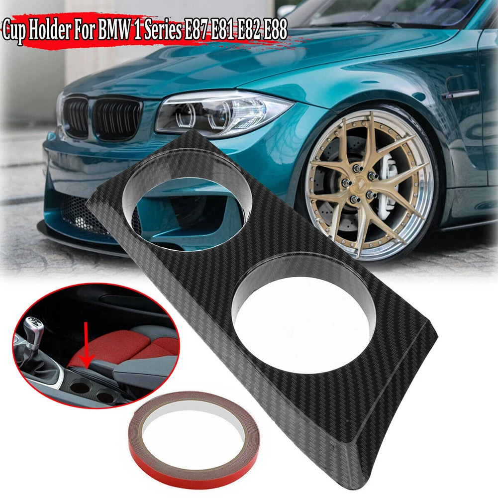 

High Quality Hot Sale Replacement 1pcs For BMW 1 Series E87 E81 E82 E88 Cup Holder Cup Holders Anti-rust Carbon Fibre