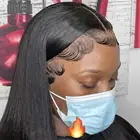 Парик прямой передней части на сетке 13X4 Hd, парик передней части на сетке, парик из прозрачных человеческих волос, парики из бразильских прямых человеческих волос