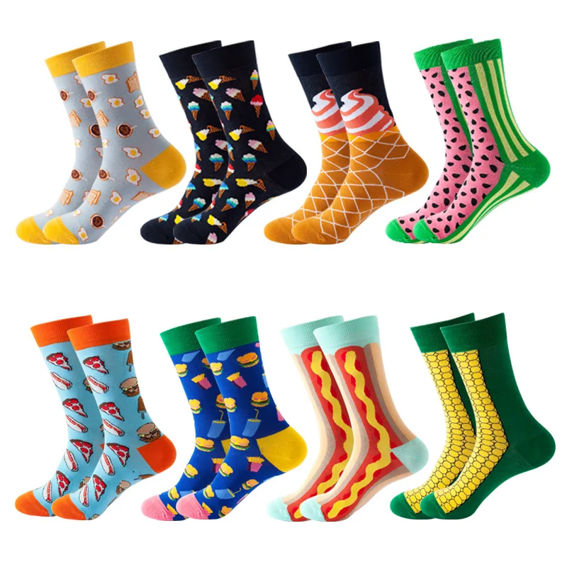 

1 Pair Funny Sock Womem Christmas Socks For Men Cotton Happy Socks Printed Harajuku Sokken Adult Meias Chaussette Calcetines