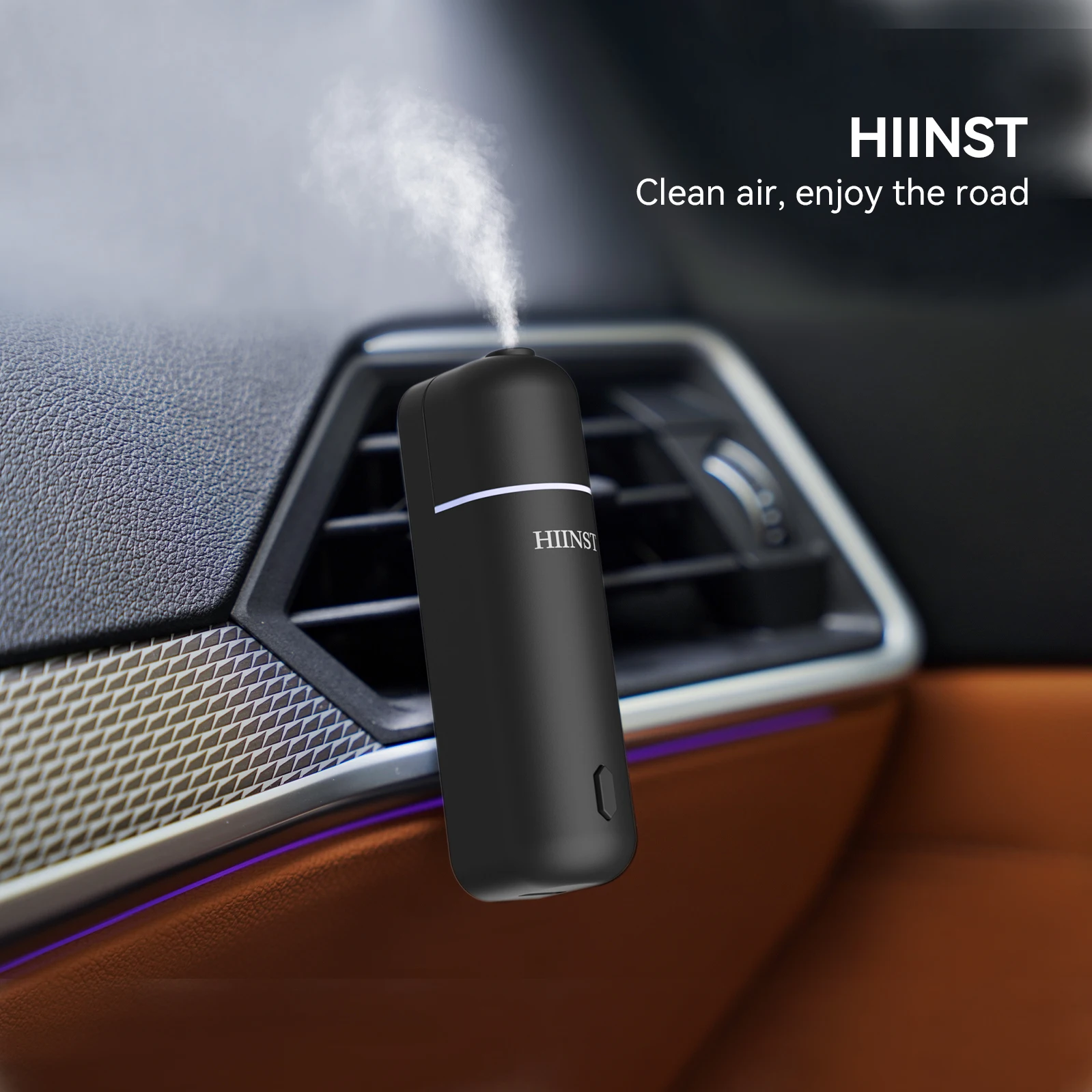 HIINST Mini Wireless Car Aroma Diffuser Scent Machine Waterless Fragrance Oil Smell Car Air Freshener Perfume Diffuser Vent Clip