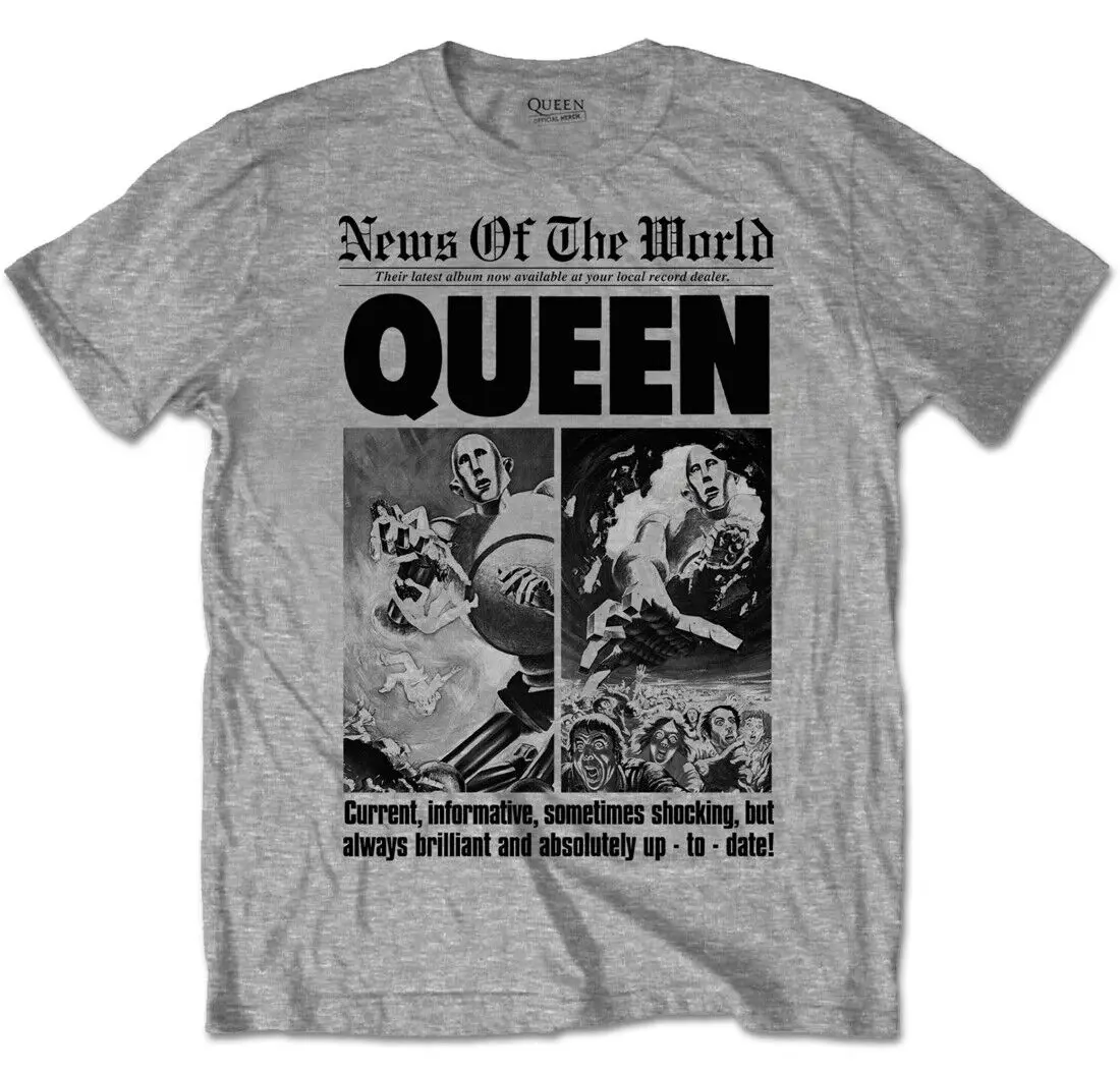 Футболка с надписью Queen News Of The World на тему 40-летия
