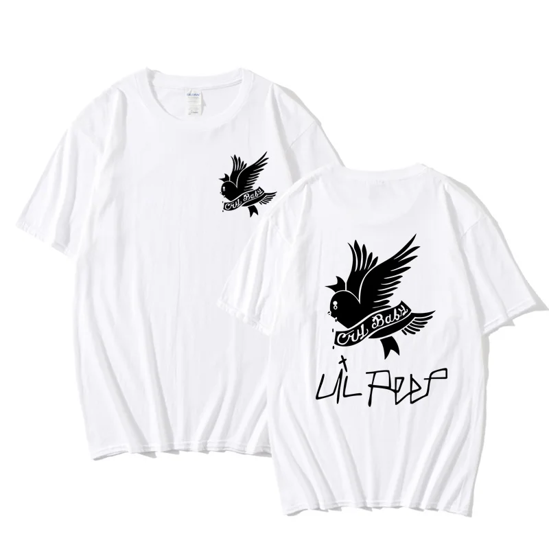 

Summer T-shirt lil peep hip-hop singer loose fun print Harajuku loose men's casual chic short-sleeved tops women's