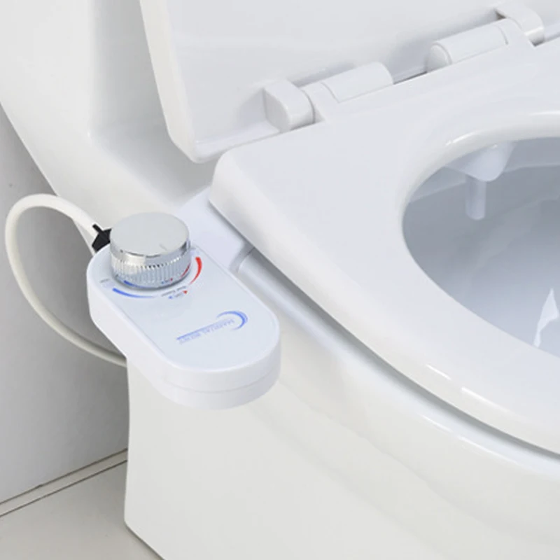 

Ультратонкое сиденье для унитаза, биде с двумя насадками, регулируемый неэлектрический распылитель для биде с давлением воды