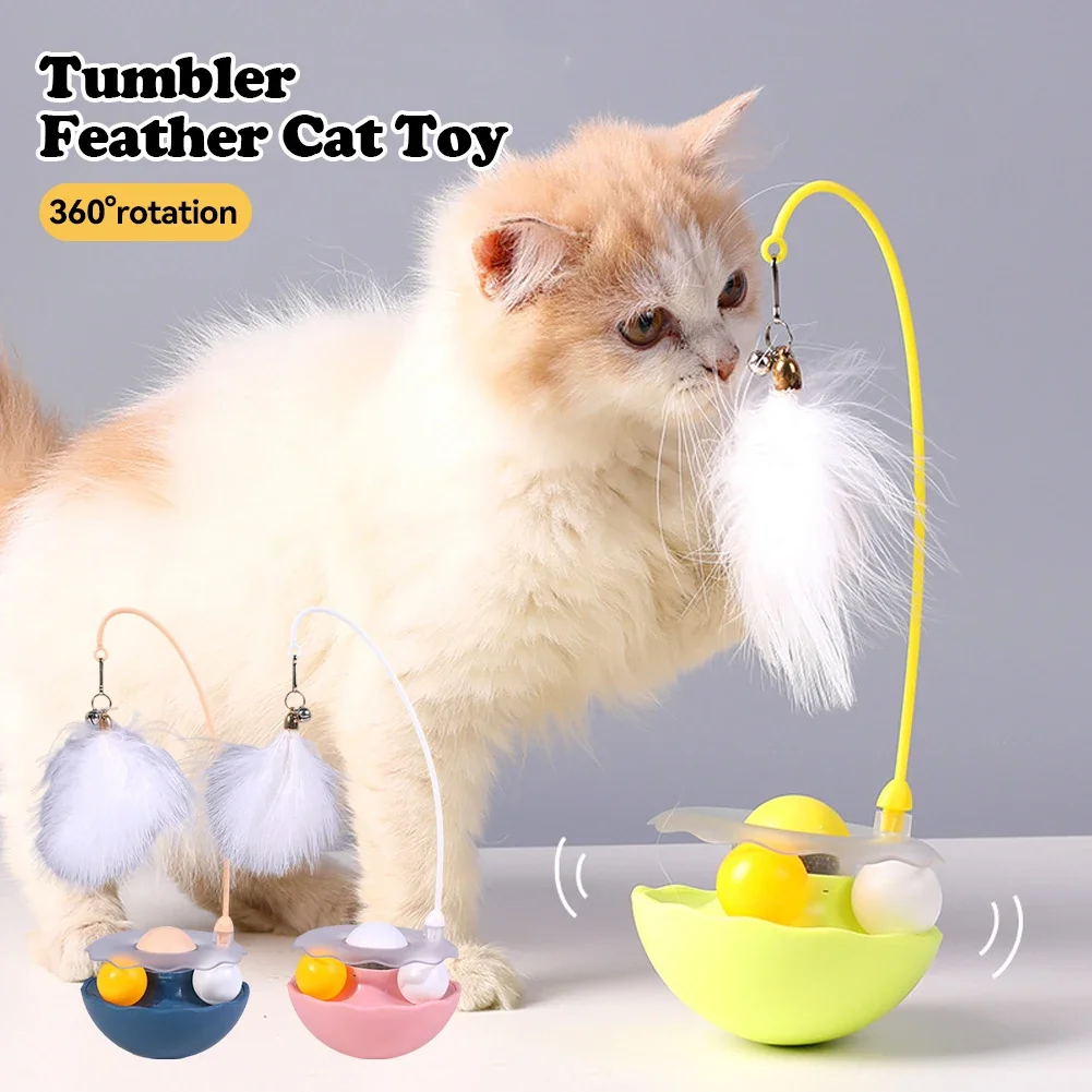 1 шт. игрушка-стакан для кошек с шариком перо кошачья мята интерактивные игрушки