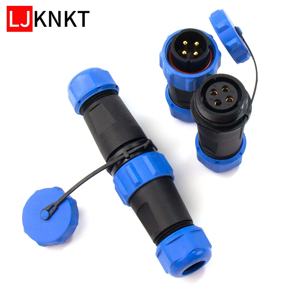 

Aviation Plug Circular Connector 4pin Waterproof Male Female Docking Terminal Outdoor Wire Junction Suitable LED Display 380V