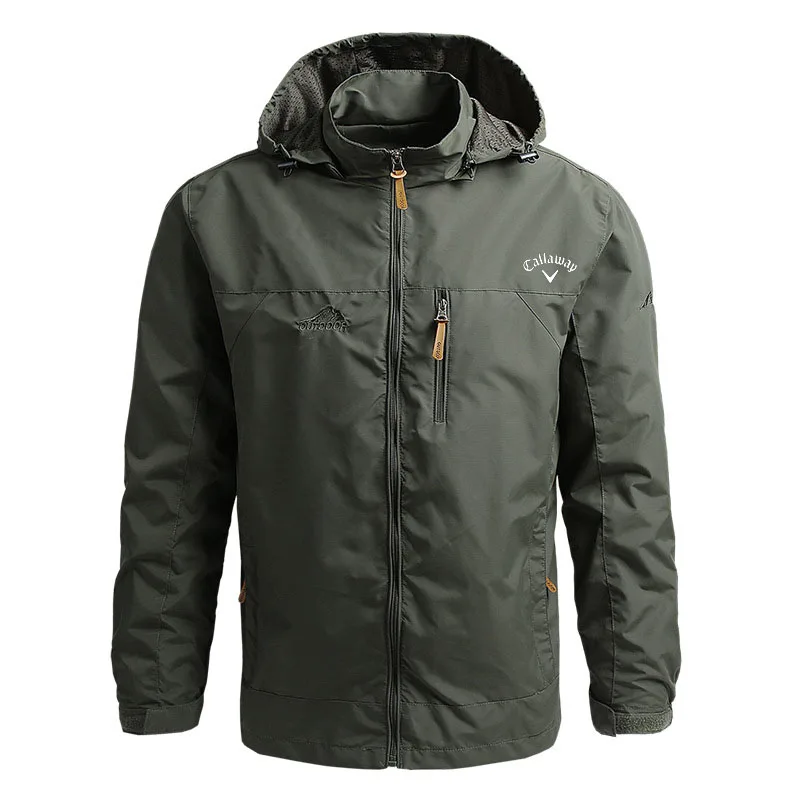 

Spring Autumn Windbreaker Golf Jacket Pilot Comfort Coat Travel Thin Windproof Waterproof Uv Protection Large Size Hooded Jacket