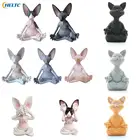 1 шт. причудливая черная статуэтка Будды Сфинкса кошки для медитации йоги Коллекционная счастливая кошка домашний сад искусственная скульптура