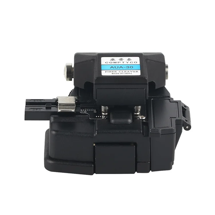 AUA-30 Optical Fiber Cutting Knife Leather Wire Optical Cable Jumper Bare Fiber High Precision Fiber Cleaver with Waste Box