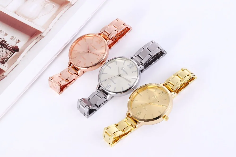 

tendencia de mujer 2020 Luxury Ladies Gold Watch Women Golden Clock Female Women Dress Rhinestone Quartz Watches Feminine