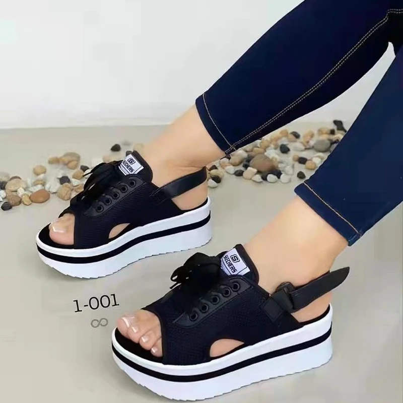 

2022 New Sandals Women Summer Outdoor Casual Platform Sports Sandals Ladies Breathable Beach Sandals Large Size 36~43