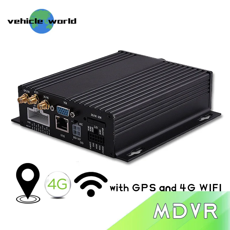 Горячая Распродажа HIKVISION H.264 4-канальный AHD 1080P GPS 4G WIFI мобильный DVR автомобильный