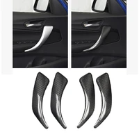 real carbon fiber interior door handle cover frame car accessories fit for bmw f20 116i 118i 120i m135i 4 2012 2016 lhdrhd