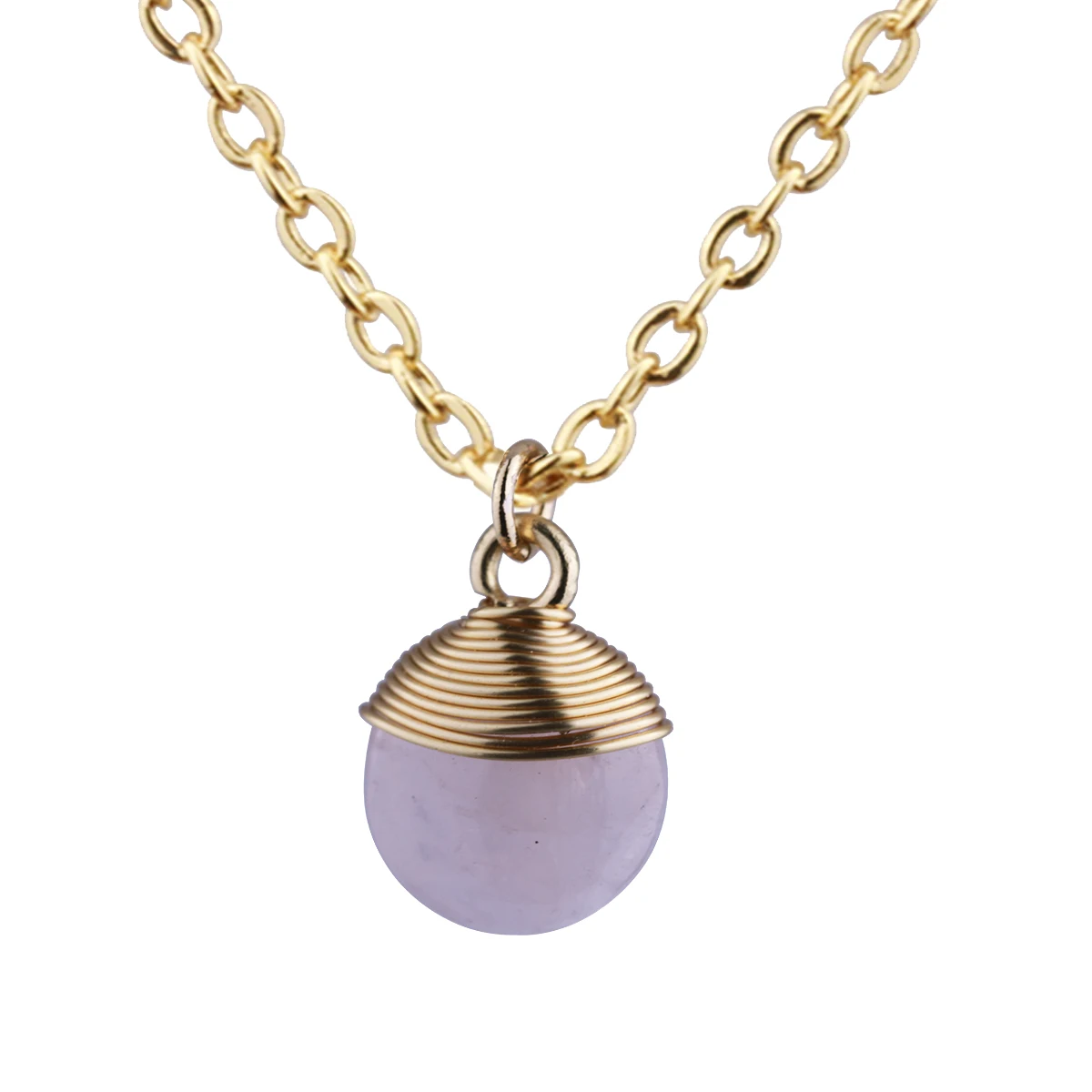 

Gold Plated Copper Wire Opal Rose Crystal Pendant Clavicle Necklace For Women Party Jewelry Gift