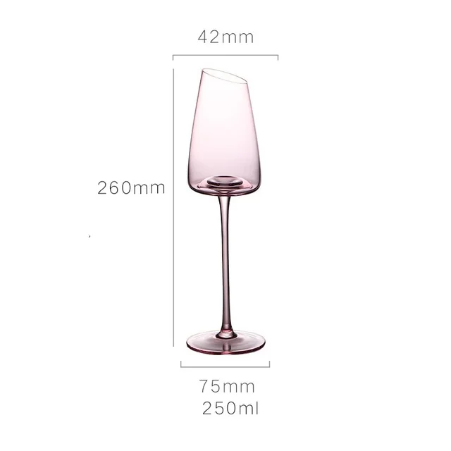 

CZHOMMAGIC Розовые хрустальные бокалы для вина