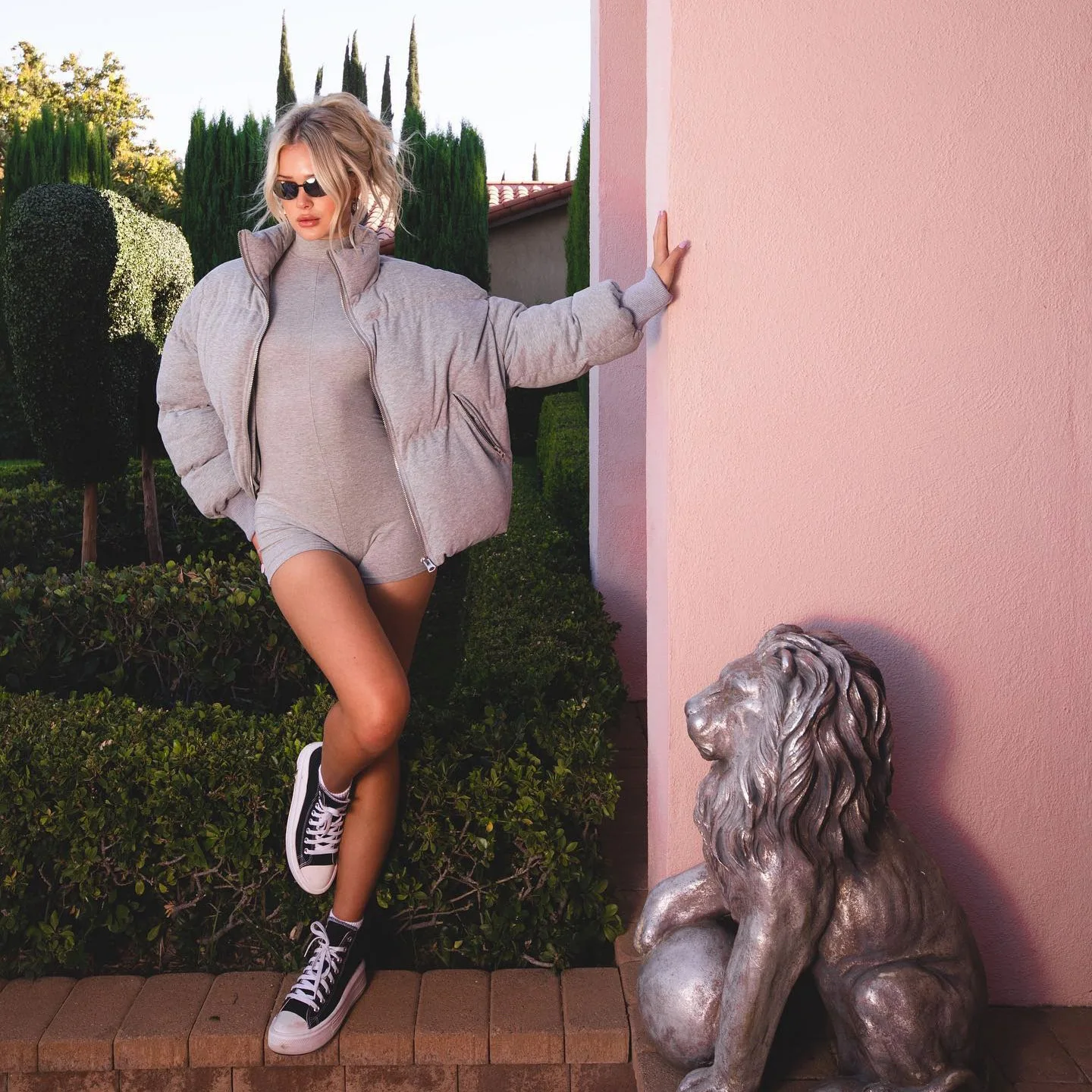 Wind Long-Sleeved Fashion Jacket Female Autumn and Winter New Warm Zipper Bundle Mouth Casual Standing Collar Cotton Clothing