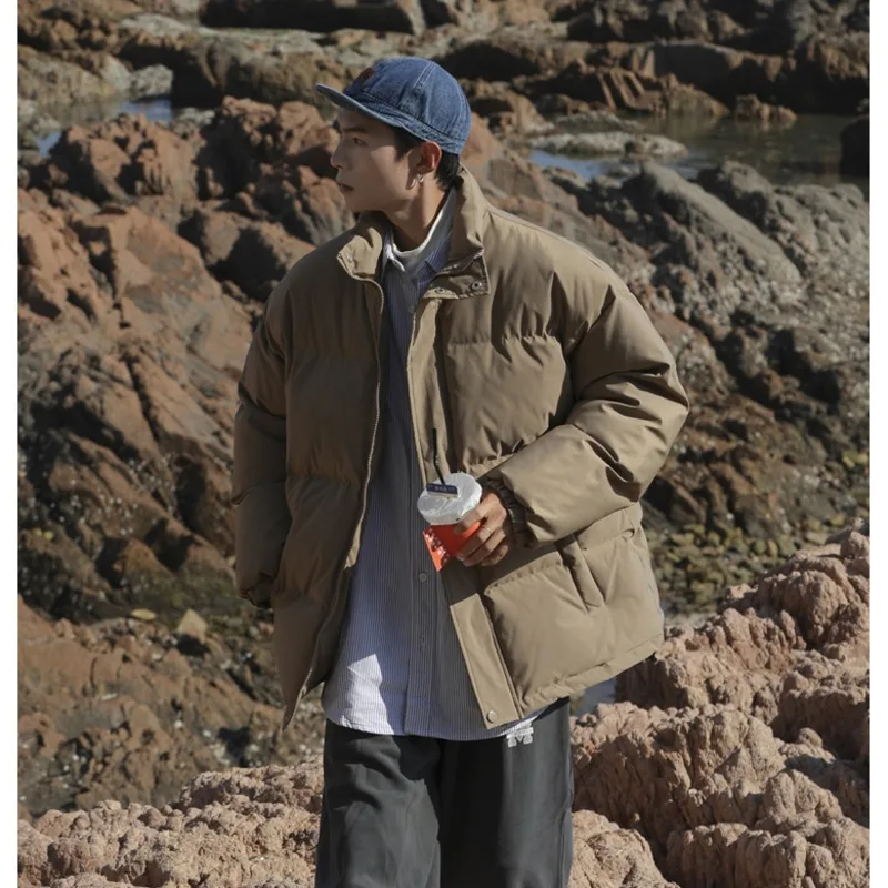 Winter Jacket Men Warm Fashion 6 Colors Casual Thick Down Jacket Men Streetwear Korean Loose Short Coat Mens Parker Clothes